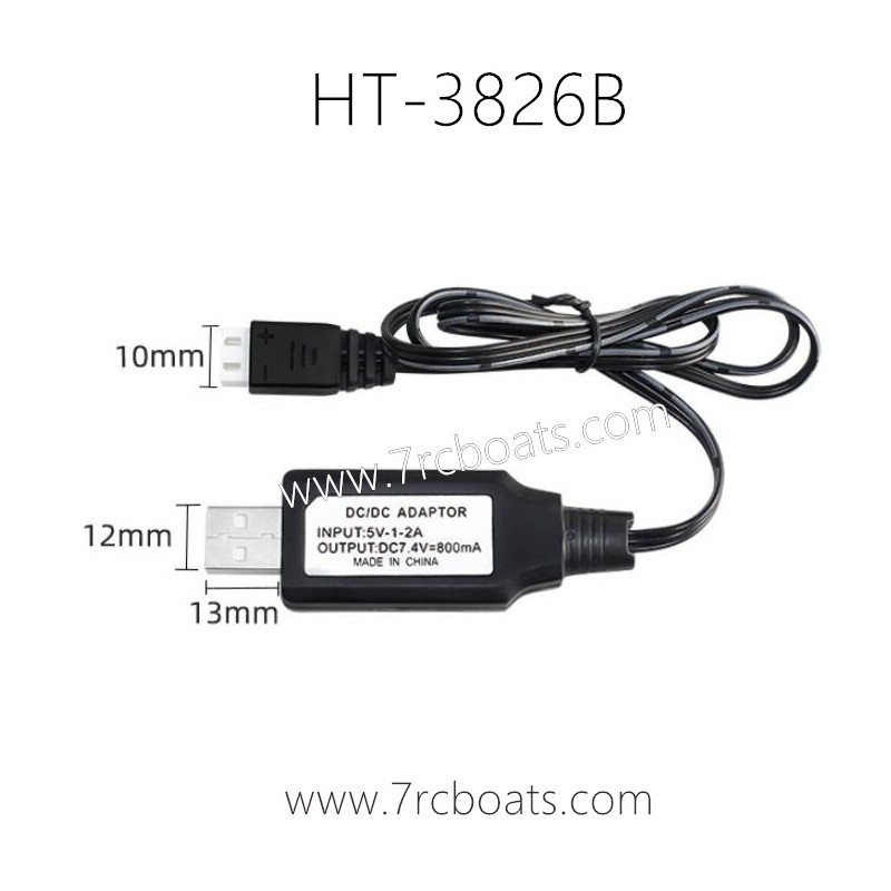 HENG TAI HT-3826B RC Boat Parts 7.4V USB Charger HENG TAI HT-3826B RC Boat Parts 7.4V USB Charger