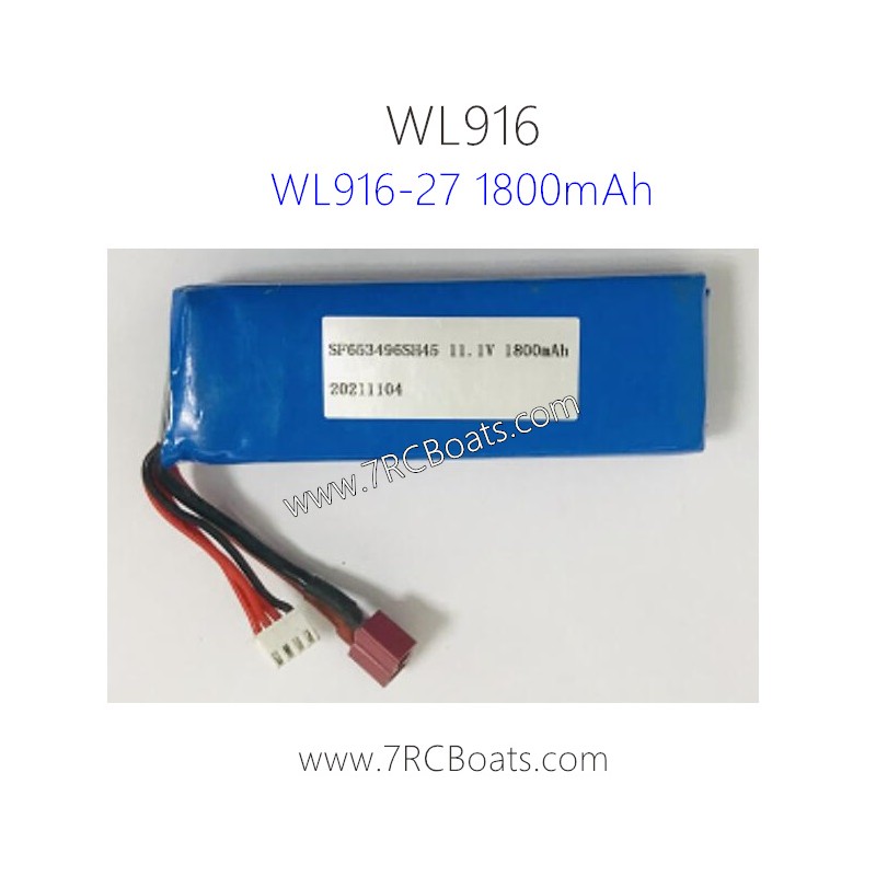 WLTOYS WL916 Battery 11.1V 1800mAh WL916-27 WLTOYS WL916 Battery 11.1V 1800mAh WL916-27