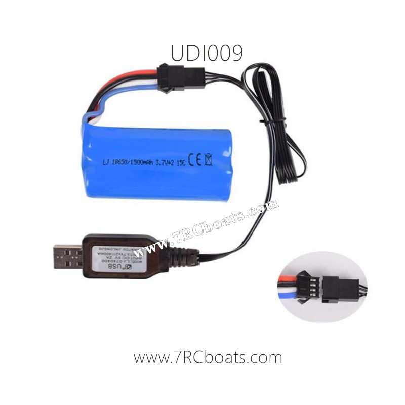 UDIRC Rapid UDI009 high Speed Boat Parts Battery 7.4V and Charger UDIRC Rapid UDI009 high Speed Boat Parts Battery 7.4V and Charger