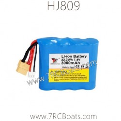 HXJ HJ809 RC Boat Parts B002 7.4V Battery 3000mAh