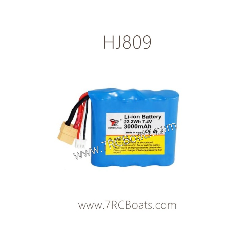 HXJ HJ809 RC Boat Parts B002 7.4V Battery 3000mAh HXJ HJ809 RC Boat Parts B002 7.4V Battery 3000mAh