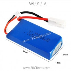 WLTOYS WL912-A ABS RC Boat Parts 7.4V Battery EL-Plug