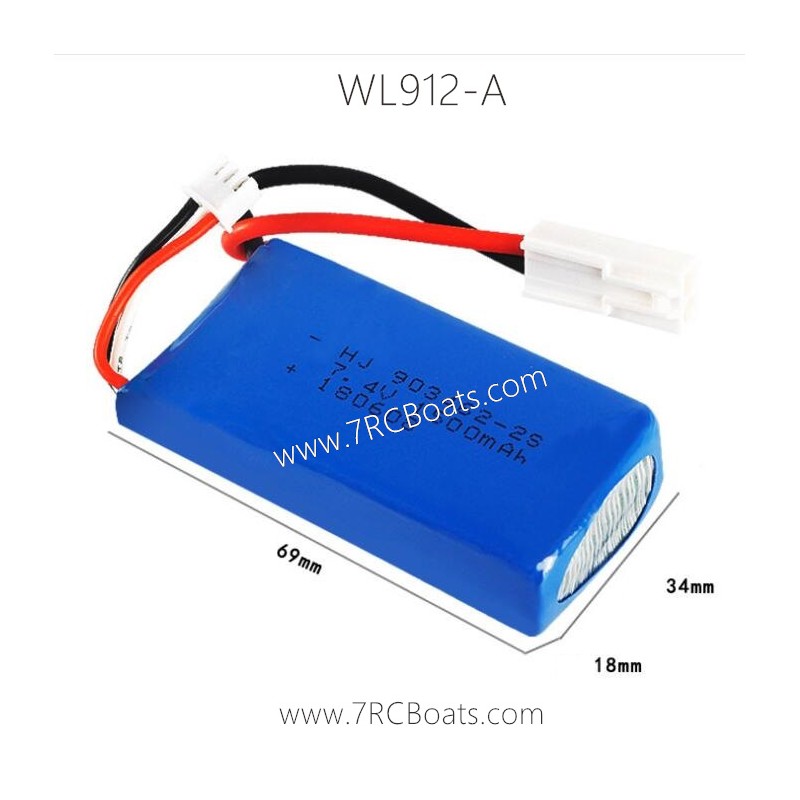 WLTOYS WL912-A ABS RC Boat Parts 7.4V Battery EL-Plug WLTOYS WL912-A ABS RC Boat Parts 7.4V Battery EL-Plug