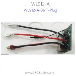 WLTOYS WL912-A ABS RC Boat Parts Receiver Kit T-Plug