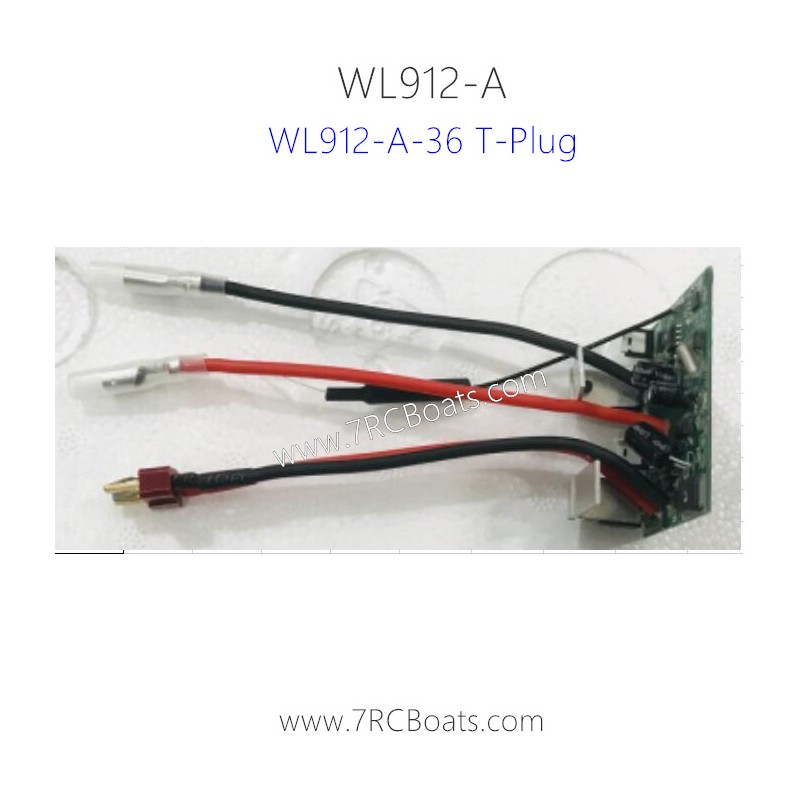 WLTOYS WL912-A ABS RC Boat Parts Receiver Kit T-Plug WLTOYS WL912-A ABS RC Boat Parts Receiver Kit T-Plug